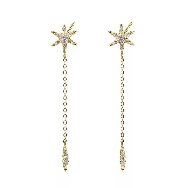 Dainty Long Drop Earrings