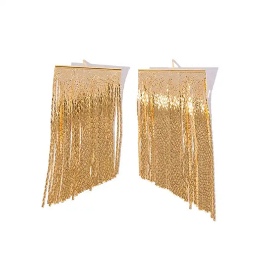 French Gold Tassel Earrings