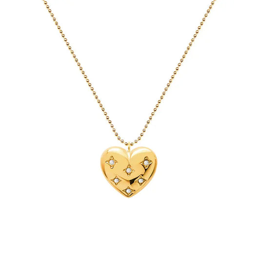 Chunky Heart Charm Necklace