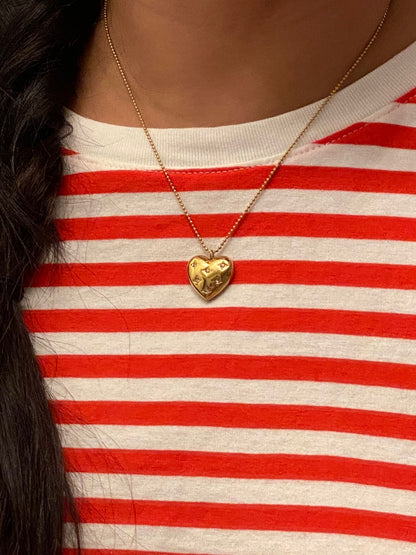 Chunky Heart Charm Necklace