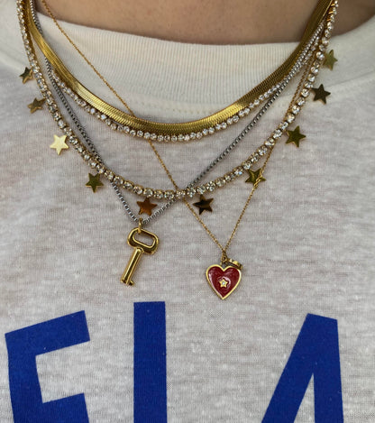 iHeart Red Charm Necklace